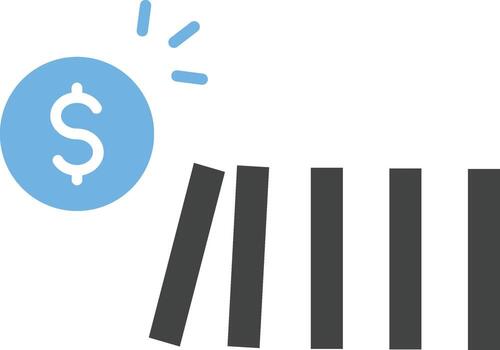 Domino Effect icon vector image. Suitable for mobile apps, web apps and print media.