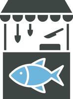 Fish Market icon vector image. Suitable for mobile apps, web apps and print media.