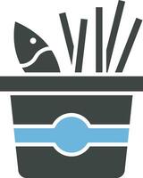 Fish And Chips icon vector image. Suitable for mobile apps, web apps and print media.