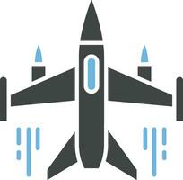 Fighter Jet icon vector image. Suitable for mobile apps, web apps and print media.