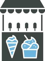 Ice Cream Stall icon vector image. Suitable for mobile apps, web apps and print media.