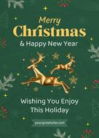 Seasonal Christmas Greeting Cards template