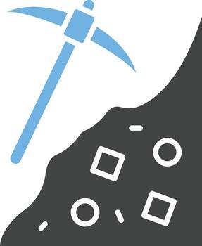 Mining icon vector image. Suitable for mobile apps, web apps and print media.