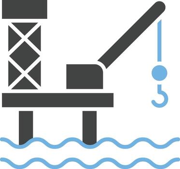 Oil Platform icon vector image. Suitable for mobile apps, web apps and print media.