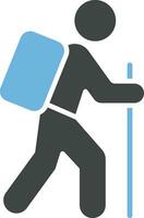 Trekking icon vector image. Suitable for mobile apps, web apps and print media.