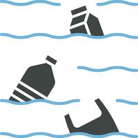 Water Pollution icon vector image. Suitable for mobile apps, web apps and print media.