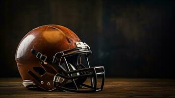 still American football helmet and American football Ai Generative photo