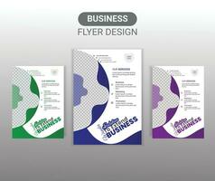 A4 modern business flyer design vector