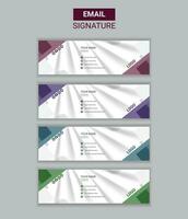 Email signature design vector
