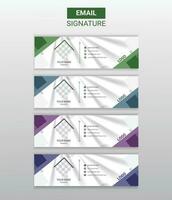 modern Email Signature design template vector