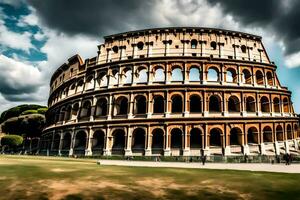 el coliseo en Roma, Italia. generado por ai foto