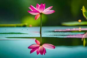 the lotus flower is a symbol of purity and peace. AI-Generated photo