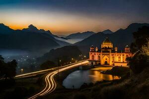 el Iglesia de el santo espíritu, katmandú, Nepal. generado por ai foto