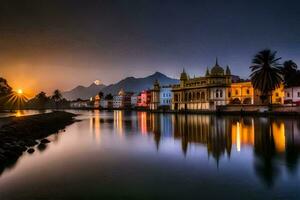 el dorado templo, amritsar, India. generado por ai foto