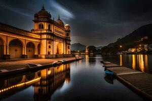 el palacio de el Príncipe de udaipur, udaipur, India. generado por ai foto