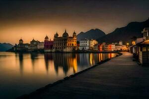 el ciudad de udaipur, India. generado por ai foto