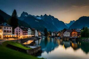 el pueblo de altenburgo, Suiza. generado por ai foto