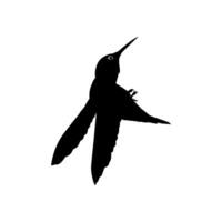 Flying Hummingbird Silhouette, can use Art Illustration, Website, Logo Gram, Pictogram or Graphic Design Element. Vector Illustration