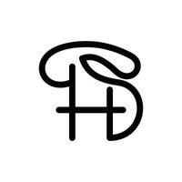 Letter H Rabbit Line Simple modern logo design vector template, suitable for your design and etc