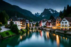 the town of altenburg in the alps, switzerland. AI-Generated photo