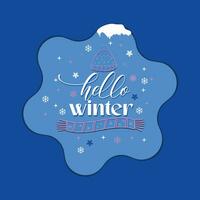 Free vector hello winter element background