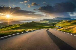 el la carretera a éxito. generado por ai foto