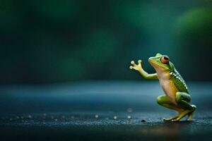 photo wallpaper frog, the animal, the animal, frog, the animal, frog, the animal. AI-Generated