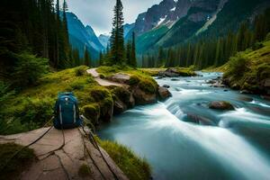 the mountains are beautiful, but the river is even more beautiful. AI-Generated photo