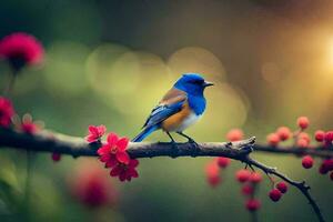 photo wallpaper the sun, flowers, bird, bird wallpaper, bird wallpaper, bird wallpaper, bird. AI-Generated