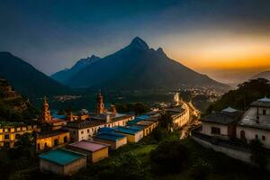 el pueblo de karimabad, Nepal. generado por ai foto