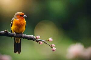 foto fondo de pantalla pájaro, el árbol, primavera, el pájaro, el pájaro, el pájaro, el. generado por ai