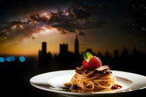 the food of the stars. AI-Generated photo