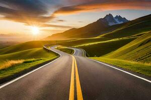 el la carretera a éxito es pavimentado con bueno intenciones generado por ai foto