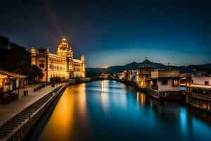 the golden temple in india. AI-Generated photo