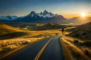 el la carretera a paraíso. generado por ai foto