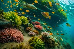 the underwater world of the great barrier reef. AI-Generated photo