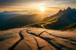 el Dom sube terminado el dolomitas. generado por ai foto