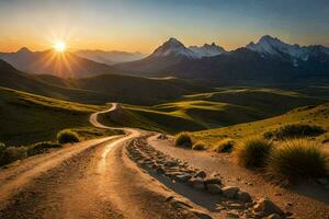 el la carretera a el Dom. generado por ai foto