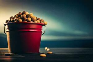 photo wallpaper nuts, the sky, the bucket, peanuts, peanuts, peanuts, peanuts, peanuts. AI-Generated