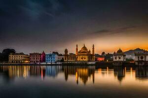 the golden temple by rajesh kumar. AI-Generated photo