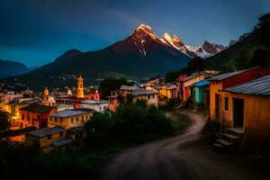 el pueblo de karimabad, Nepal. generado por ai foto