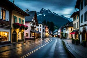 a street in the town of altenmarkt, austria. AI-Generated photo