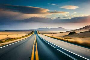 el la carretera a éxito es pavimentado con bueno intenciones generado por ai foto