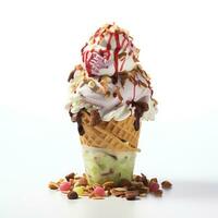 A image delicious ice cream, AI Generative photo