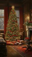 A classic Christmas scene with a nostalgic touch, AI Generative photo