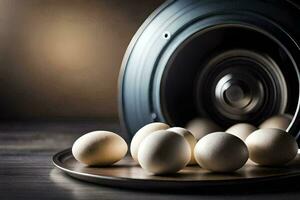 eggs on a plate. AI-Generated photo