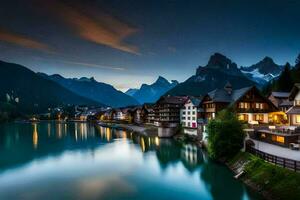 el pueblo de altenkirchen, Suiza. generado por ai foto