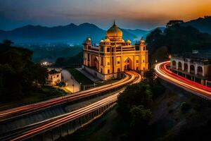 the golden mosque in karachi, pakistan. AI-Generated photo