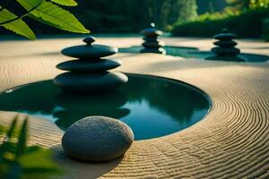 zen garden design ideas. AI-Generated photo