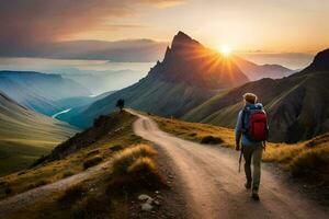 el mejor lugares a caminata en el Reino Unido. generado por ai foto